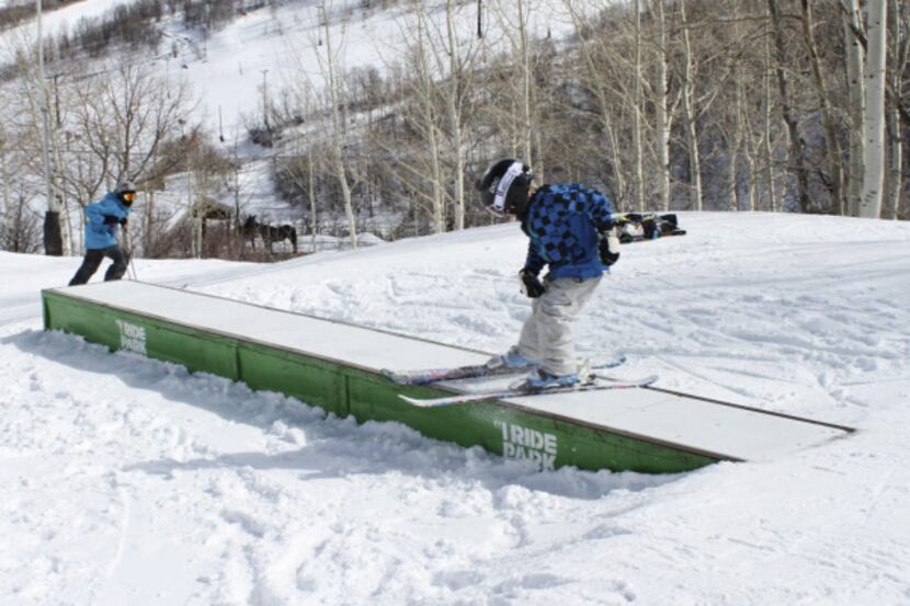 At Park City, campers work with coaches in a private terrain park built specifically for the...