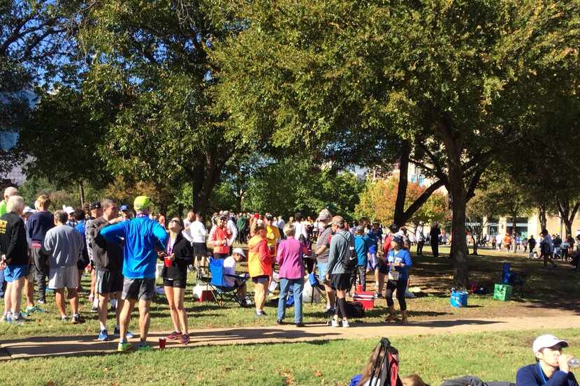 Hundreds of people stay around after the Turkey Trot to enjoy drinks, food and friendships....