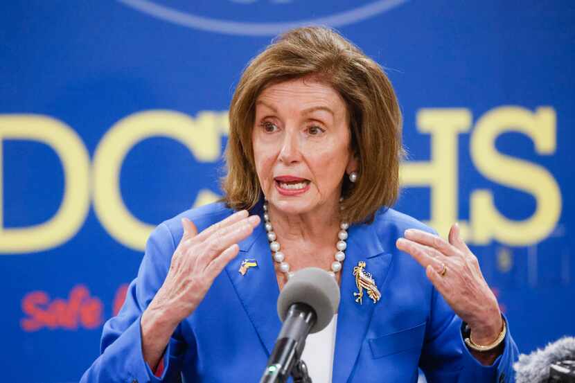 House Speaker Nancy Pelosi of Calif., speaks at a roundtable discussion about health care...