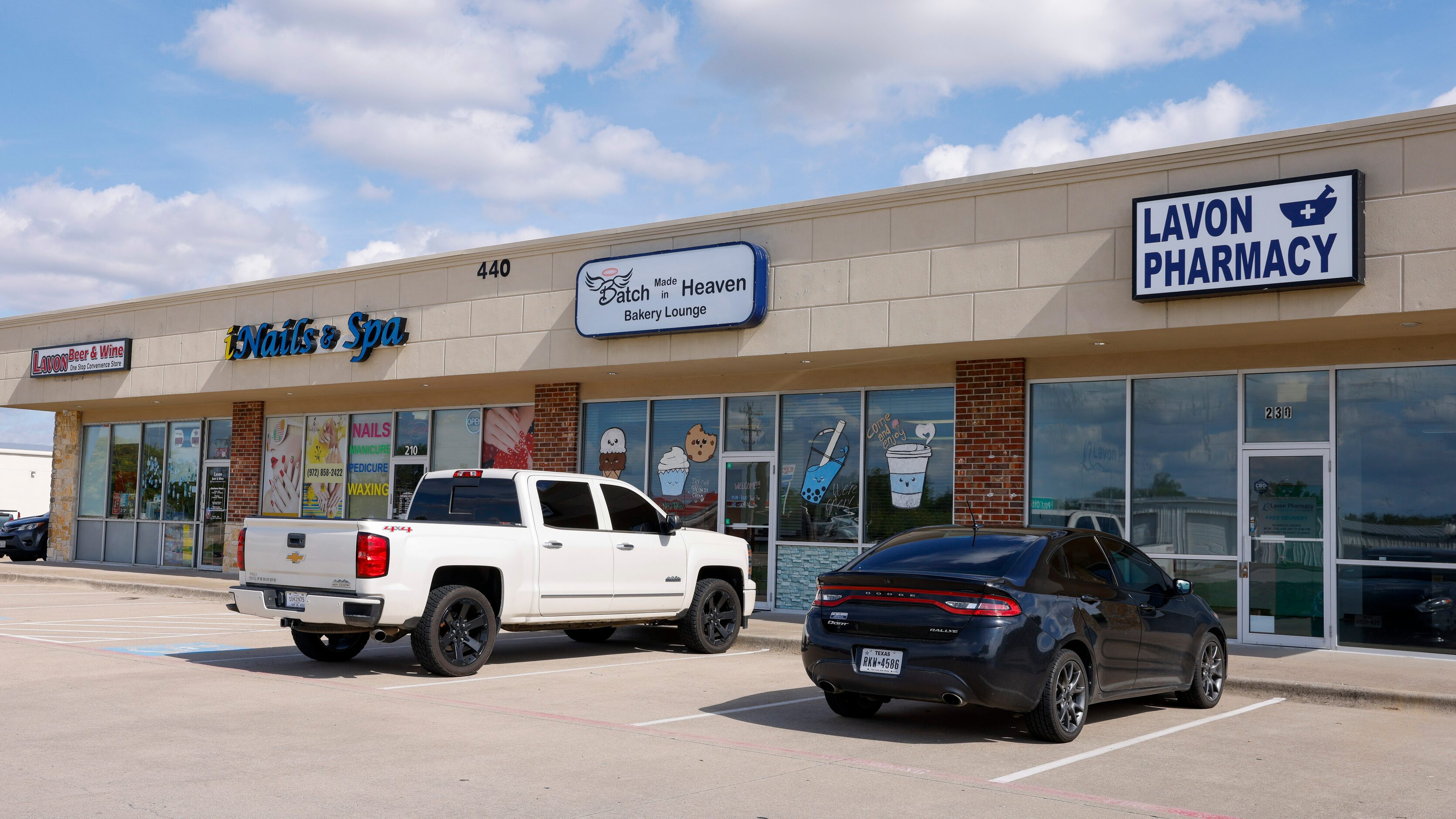 A retail center along State Highway 78 is shown in Lavon on Aug. 24.