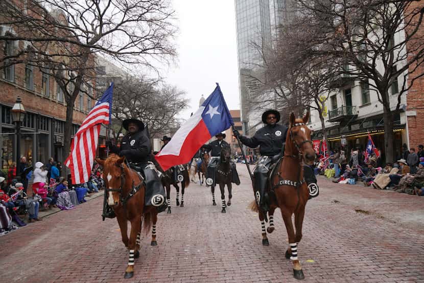 Circle L5 riding club rode in the Fort Worth Stock Show's "All Western Parade" in downtown...