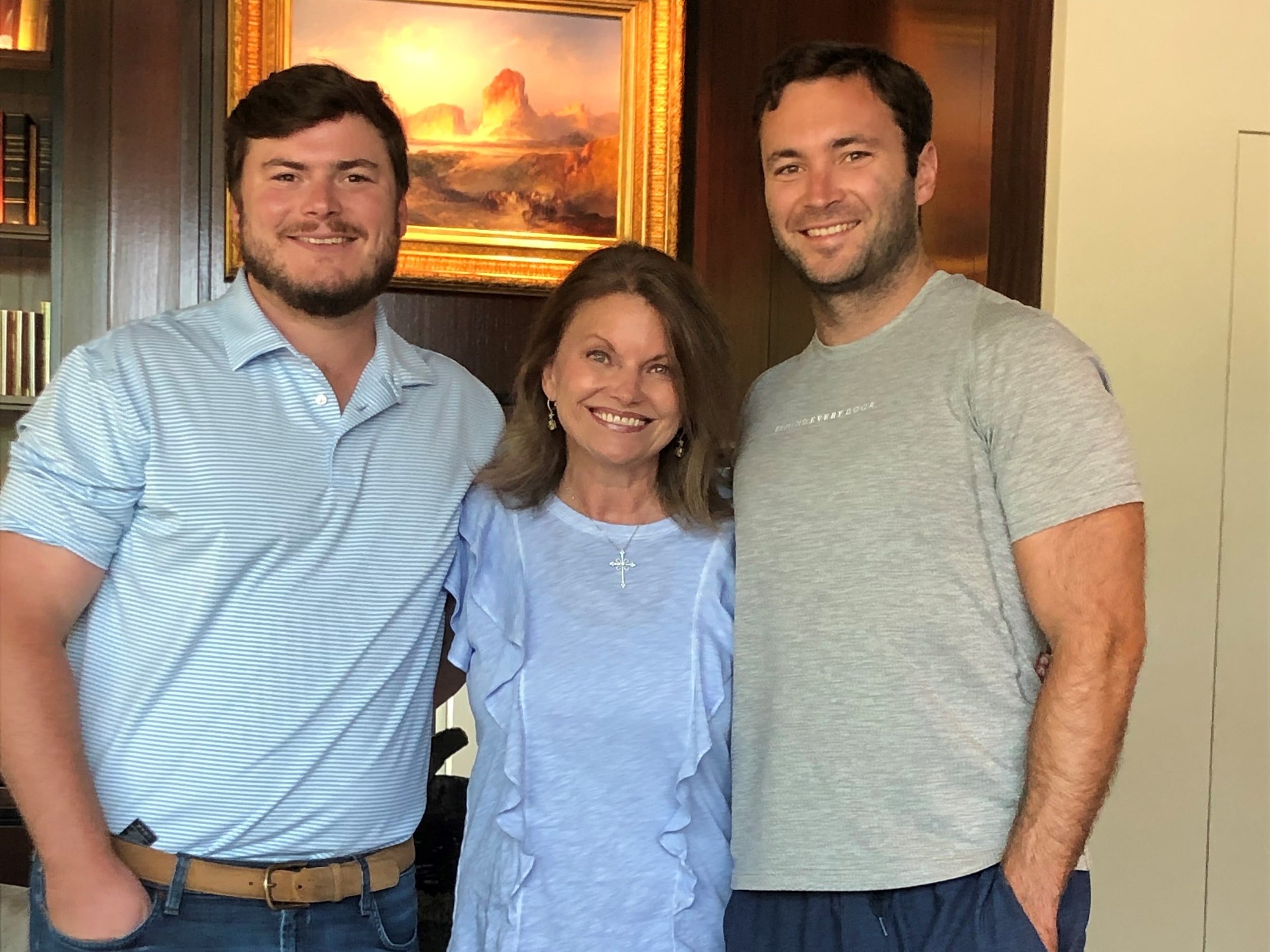 Jan Rees-Jones with sons David (left) and Trevor.