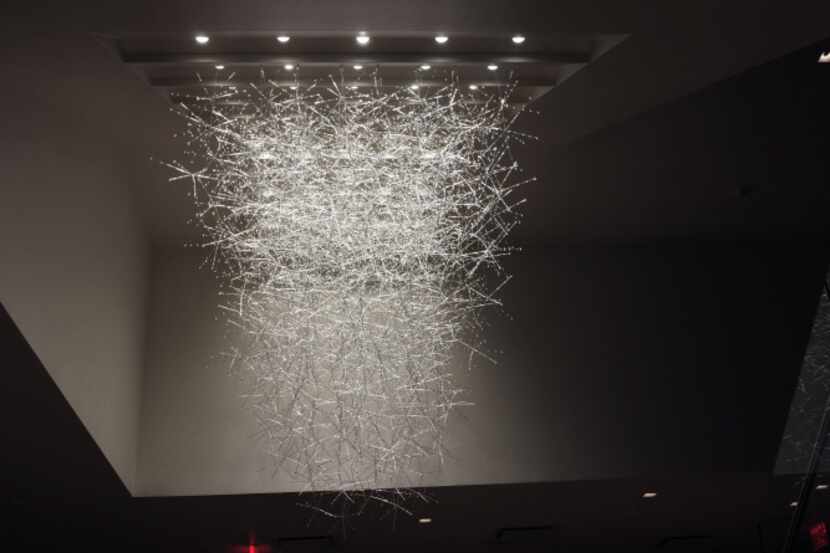 Alyson Shotz’s piece at AT&T Stadium is called "Crystalline Structure #2."
