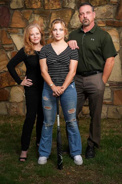 Jocelyn Spence, a Prosper Rock Hill senior and former softball player, photographed with her...