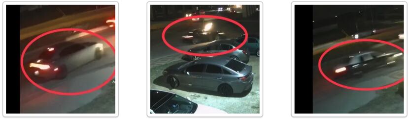 Dallas police are looking to interview the occupants of three vehicles that were captured on...