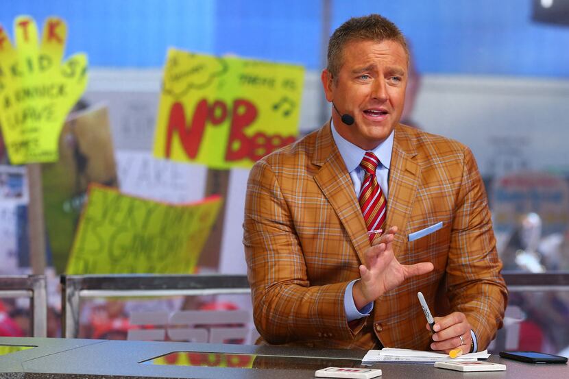 FILE - NEW YORK, NY - SEPT. 23: Host Kirk Herbstreit is seen during ESPN's College GameDay...