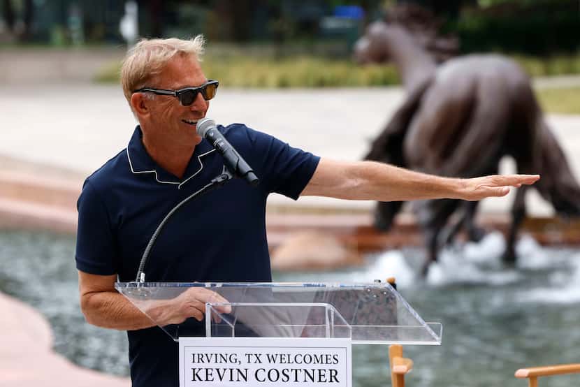 Actor and director Kevin Costner speaks during event in recognition of his contributions to...