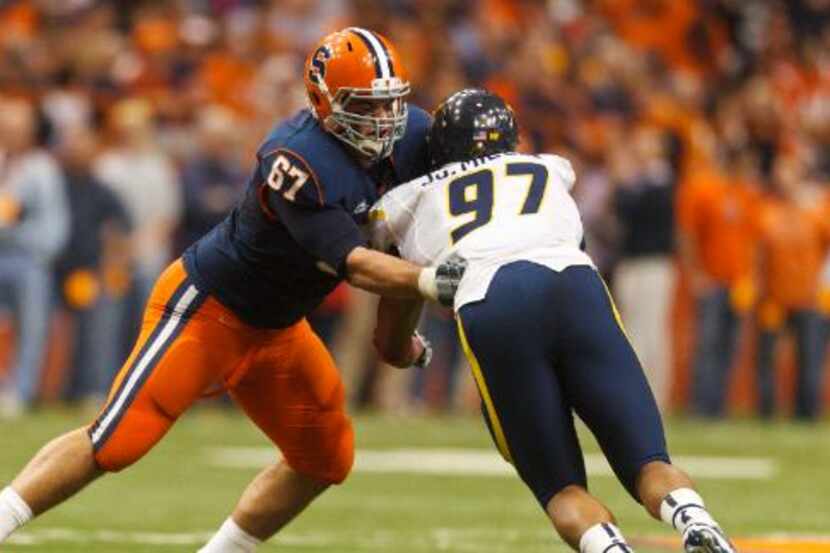 OFFENSIVE LINE: Justin Pugh, G/T, Syracuse, 2nd/3rd. Comment: Could fit at right tackle or...