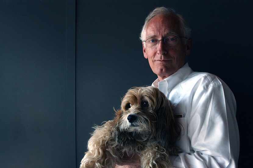 Joe Camp, and Benji, photographed for The News in 2004.