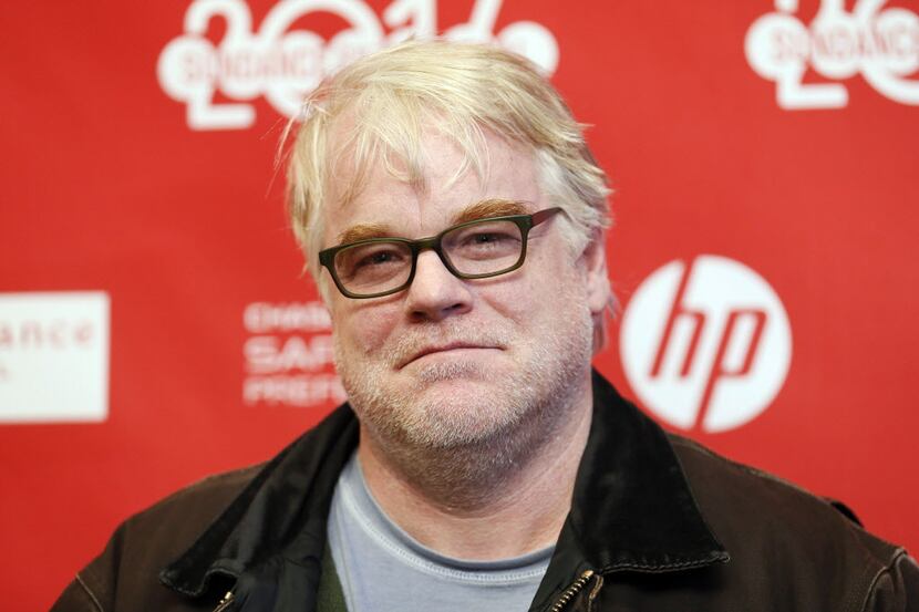Philip Seymour Hoffman posed at the premiere of the film "A Most Wanted Man" during the 2014...