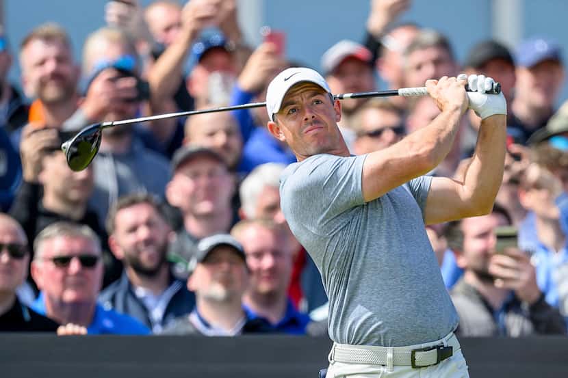 Rory McIlroy on the 3rd hole during day two of the Scottish Open 2024 at The Renaissance...