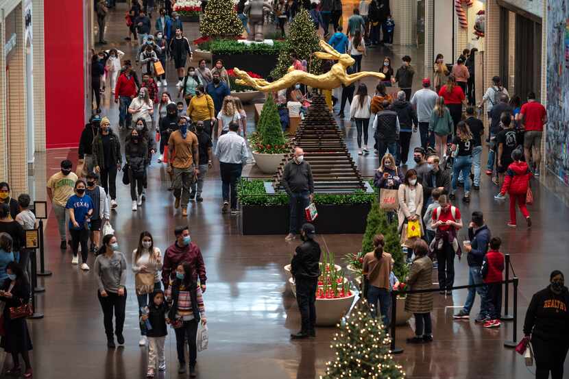 Black Friday shoppers at NorthPark Center in Dallas, on Friday, Nov. 27, 2020.