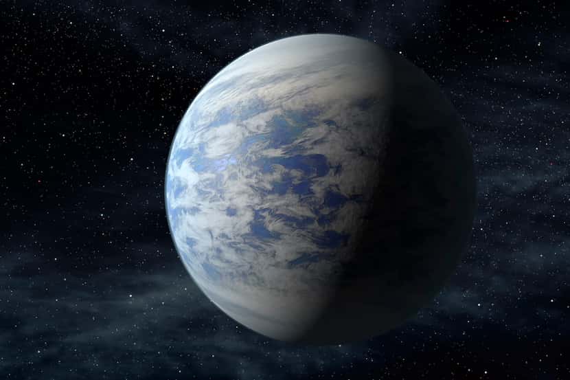 This artist's rendition provided by NASA shows Kepler-69c, a super-Earth-size planet in the...