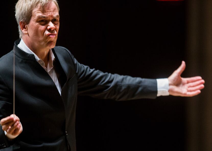 Hannu Lintu conducts the Dallas Symphony Orchestra on  Sept. 21.  