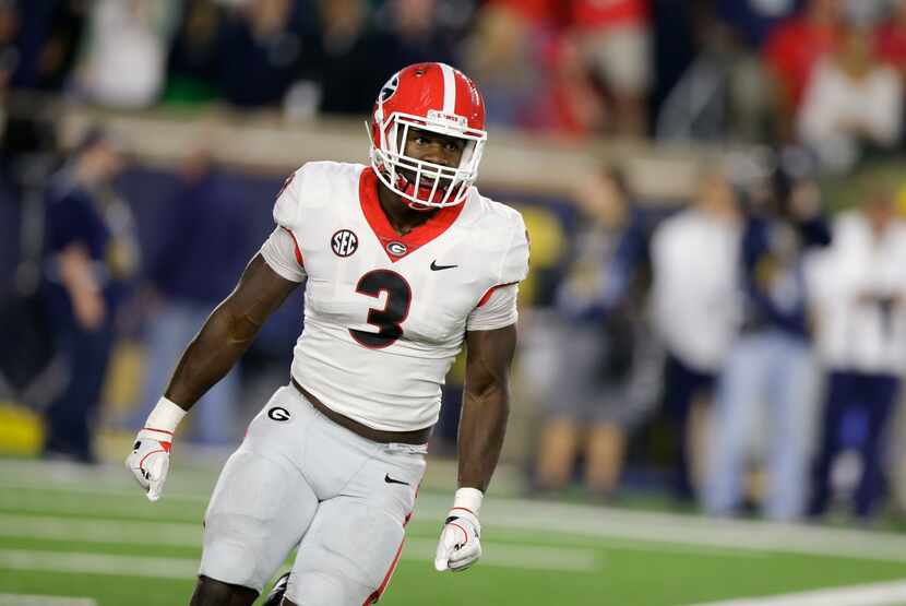 FILE - Georgia linebacker Roquan Smith (3) during the first half of an NCAA college football...