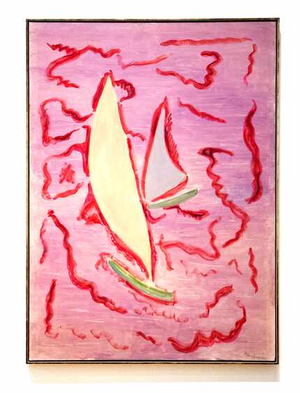 "Sails in Sunset Sea" (1960) seems like a culmination of Milton Avery’s lightly touched...