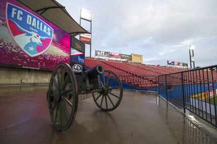 Cannon that FC Dallas and Houston FC play in MLS soccer Oct 12, 2013; Frisco, TX, USA; A...