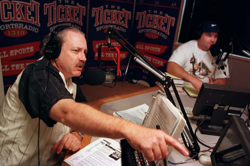 Mike Rhyner, left, and Greg Williams host "The Hardline," the afternoon show on The Ticket...