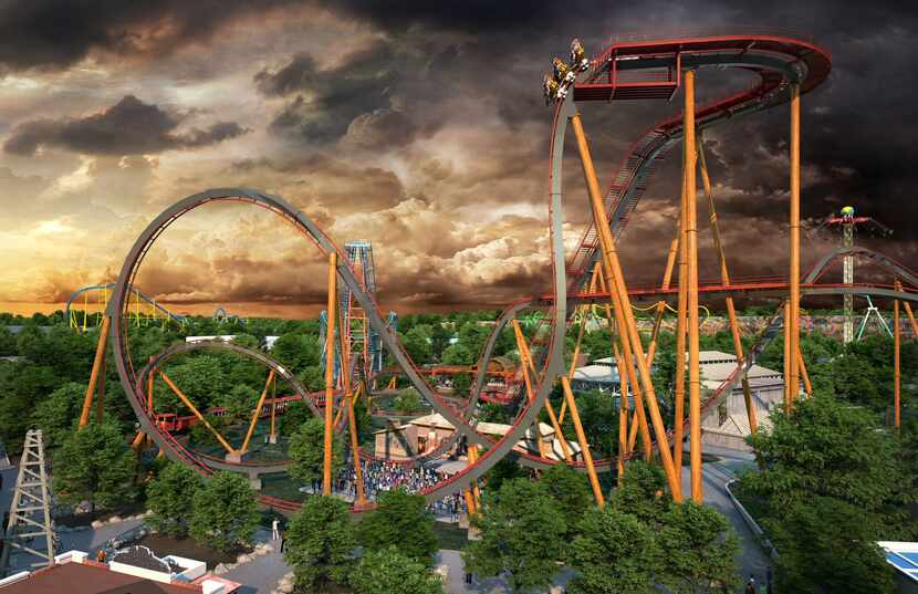 Dr. Diabolical’s Cliffhanger rollercoaster will be the world's steepest dive coaster when it...