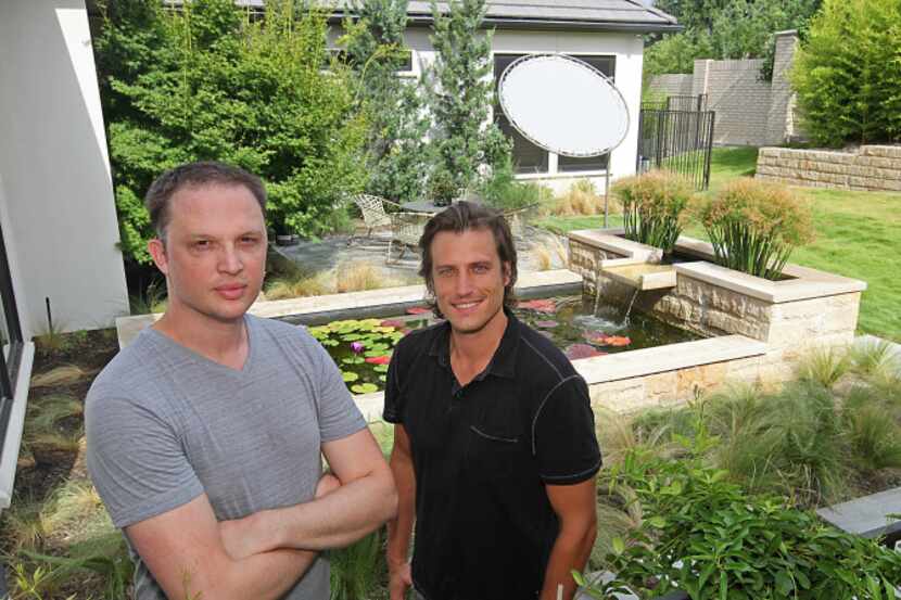 Joshua Rice (left), designer, and Jason Pautz, landscape designer, collaborated to create a...