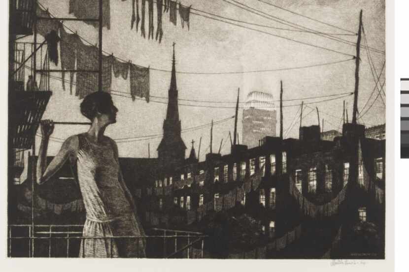 Martin Lewis (1881-1962); Glow of the City; 1929; Drypoint; Amon Carter Museum of American...