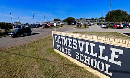 The front entrance of the Gainesville State School in Gainesville.
