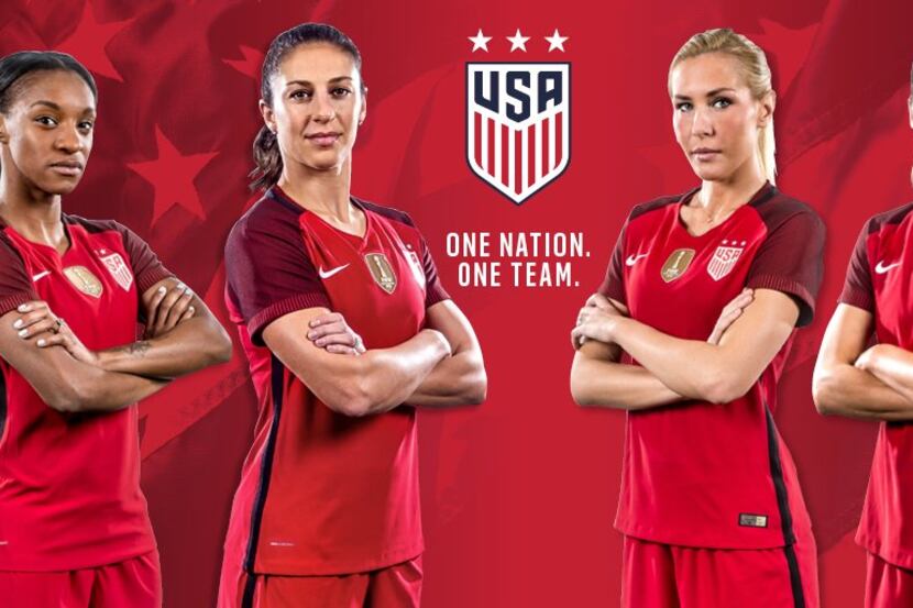US Women's National Team in the new red kits