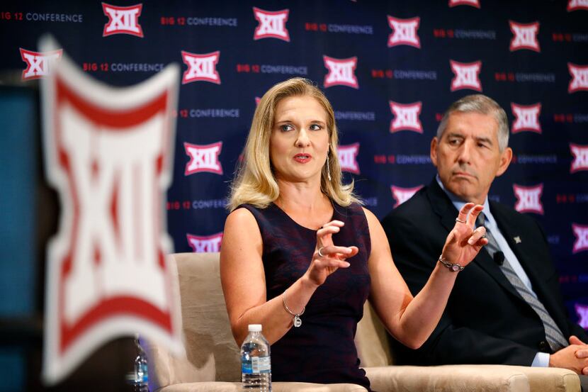 In this 2016 file photo, ESPN reporter Paula Lavigne speaks on the topic of "Campus...