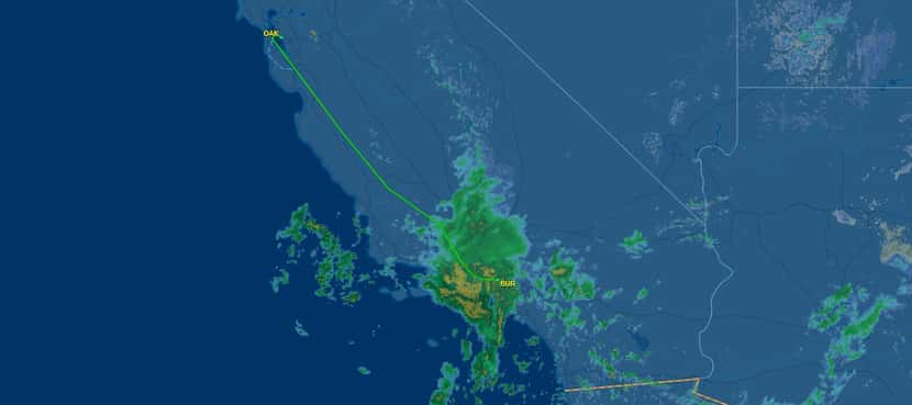 Southwest Airlines Flight 278 landed in heavy rain in Burbank, Calif.