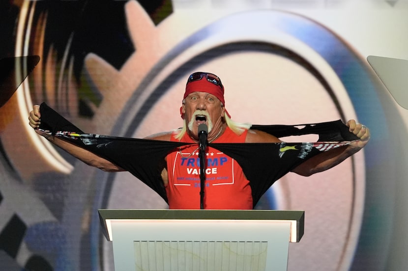 Professional wrestler Hulk Hogan spoke during the final day of the Republican National...