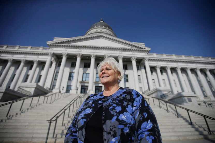 Utah Rep. Susan Duckworth, D-Magna, poses for a photograph at the Utah State Capitol in Salt...