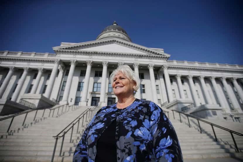 Utah Rep. Susan Duckworth, D-Magna, poses for a photograph at the Utah State Capitol...