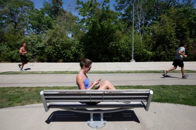 
Jessica Duncan, 23, relaxed after running the Katy Trail on Friday. The $20 million Uptown...