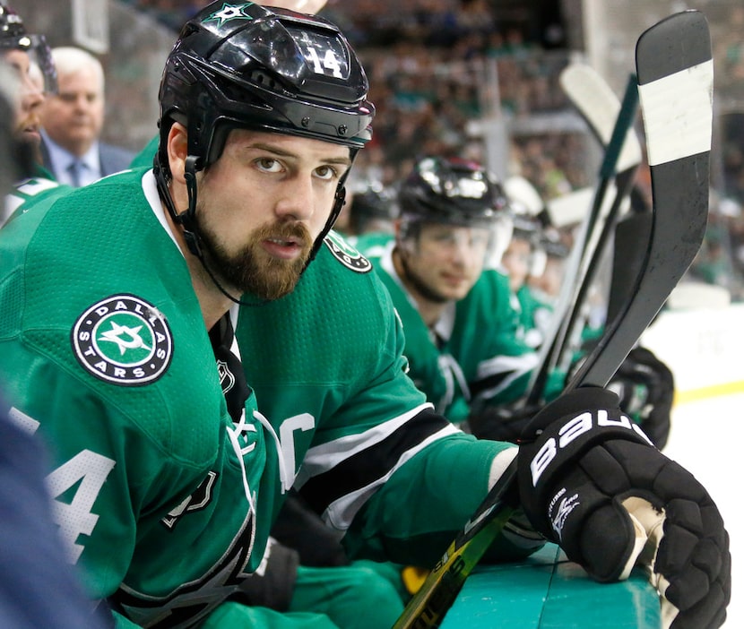 Dallas Stars left wing Jamie Benn (14)is pictured during the Anaheim Ducks vs. the Dallas...