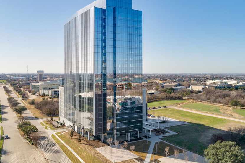 The new Plano office tower was built as the headquarters of Reata Pharmaceuticals in Legacy...