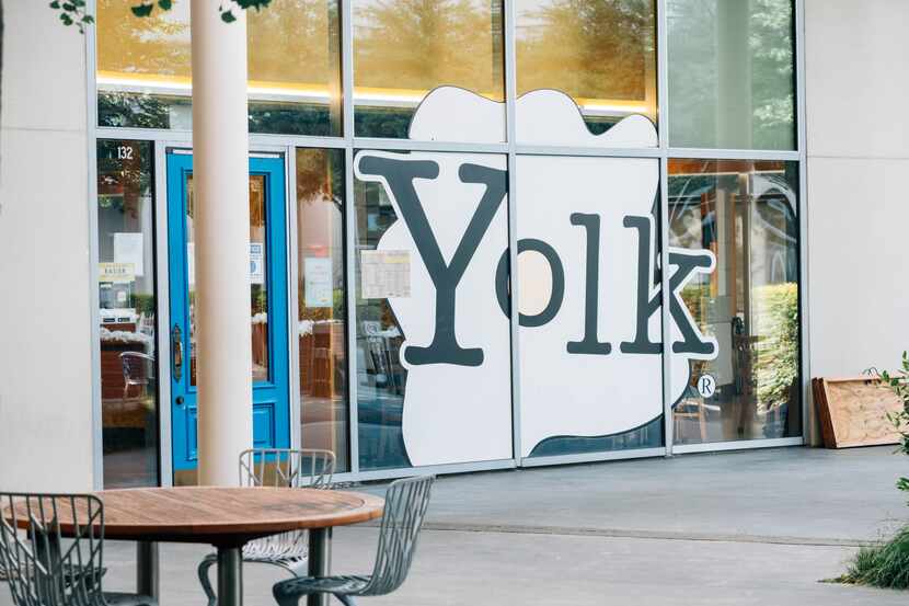 The exterior of the Yolk restaurant in One Arts Plaza in Dallas on Friday.