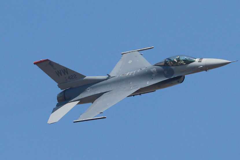 U.S. fighter aircraft F-16 has been made in Texas since the 1970s. (AP Photo/Aijaz Rahi)