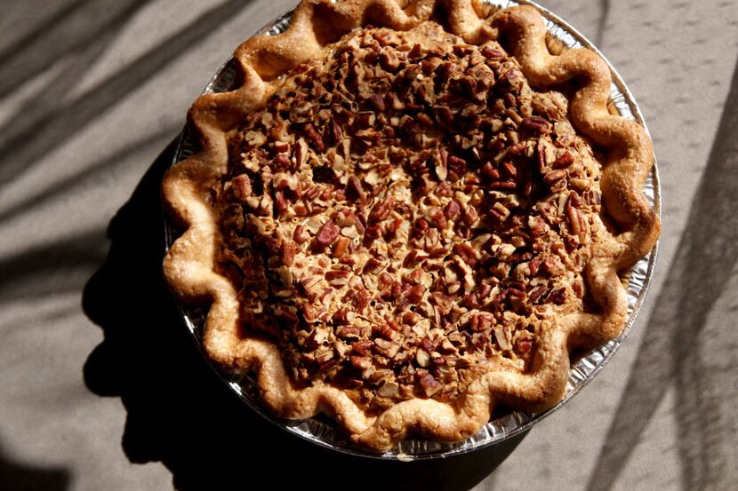 Emporium Pies' bourbon-pecan pie with shortbread crust pictured on November 1, 2013 at...