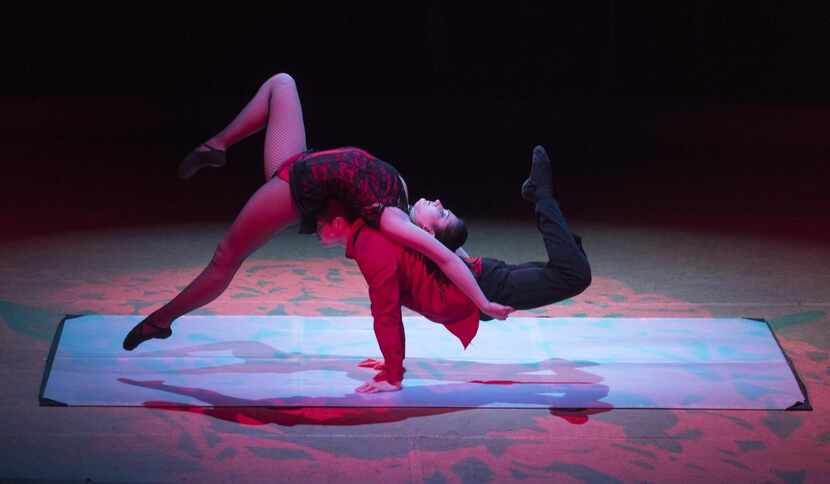 
Yury Kuznetsov (bottom) and Nina Chubrikova transformed acrobatics into dance Sunday during...