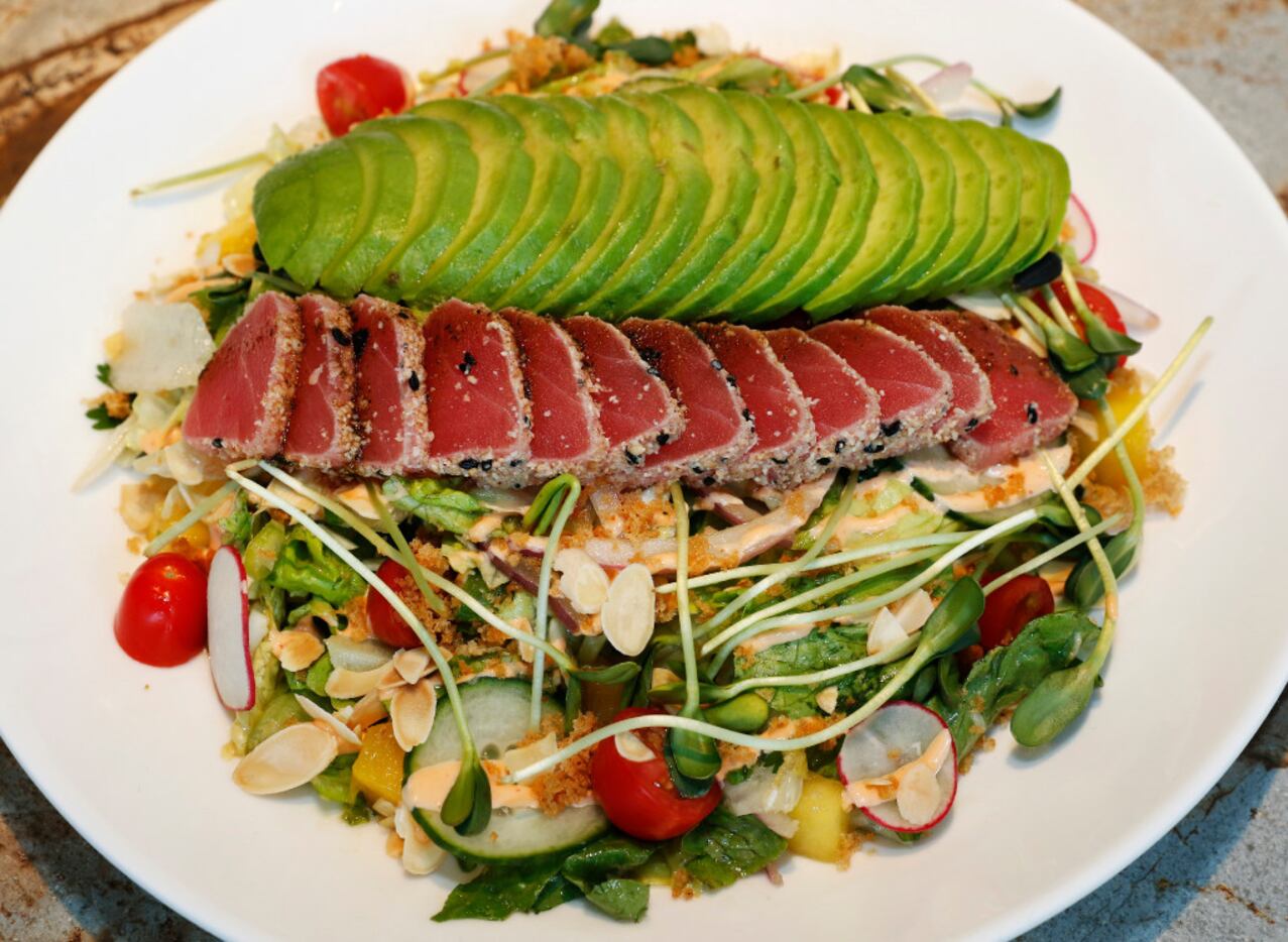 West Coast Ahi Salad served at Earls Kitchen + Bar in Legacy West in Plano