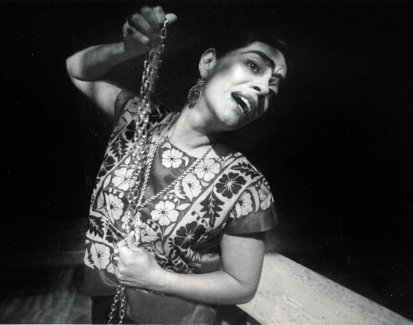 From 1988: Cora Cardona portrays Frida Kahlo in The Diary of Frida, presented by Teatro...