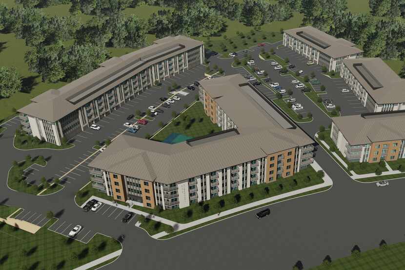 The 250-unit Alta Firewheel apartments are being built off Bush Turnpike near the Firewheel...