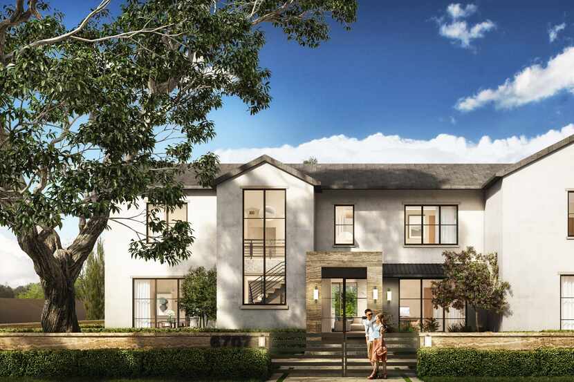 Renderings show the design plan for the home at 6707 Pemberton Drive in Dallas.