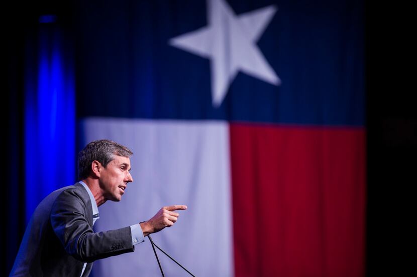 U.S. Representative Beto O'Rourke spoke during the Texas Democratic Convention in Fort Worth...