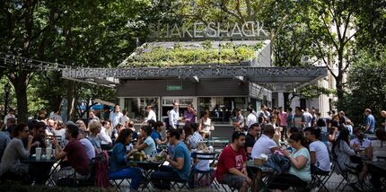 Here's the Shake Shack in Madison Square Park in New York City. It originally started as a...