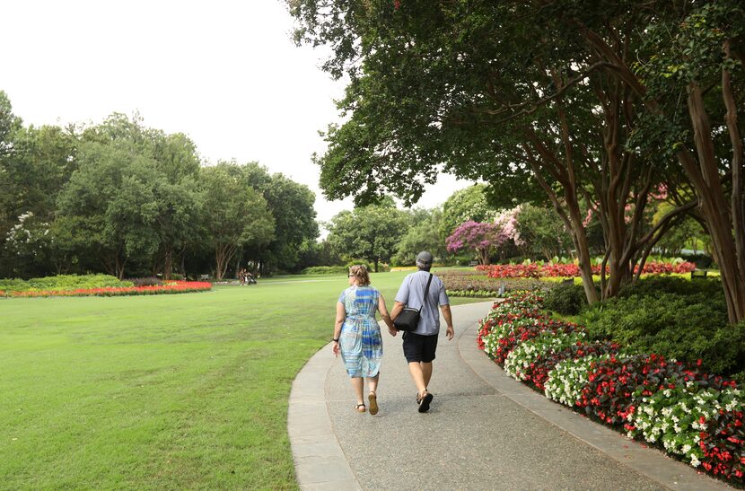 Guests enjoy the Dallas Arboretum. One of Forehand’s biggest challenges is giving visitors a...