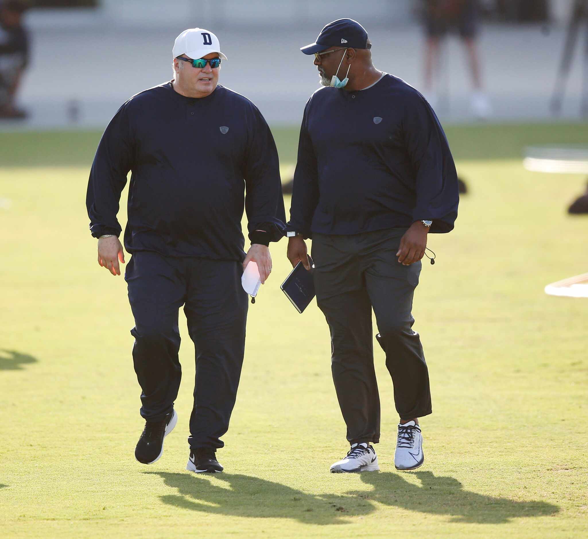 Dallas Cowboys head coach Mike McCarthy and Dallas Cowboys assistant head coach Rob Davis...