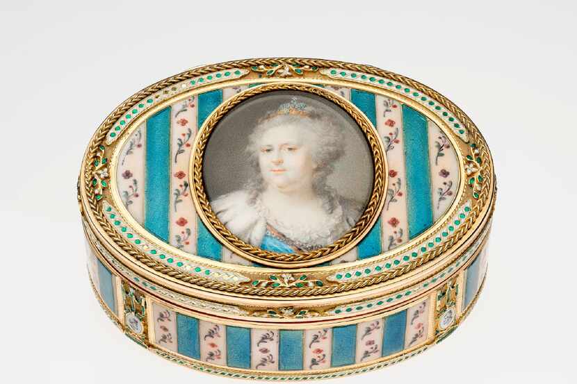 Casanova: The Seduction of Europe, at the Kimbell Art Museum Oval Snuffbox with Miniature of...