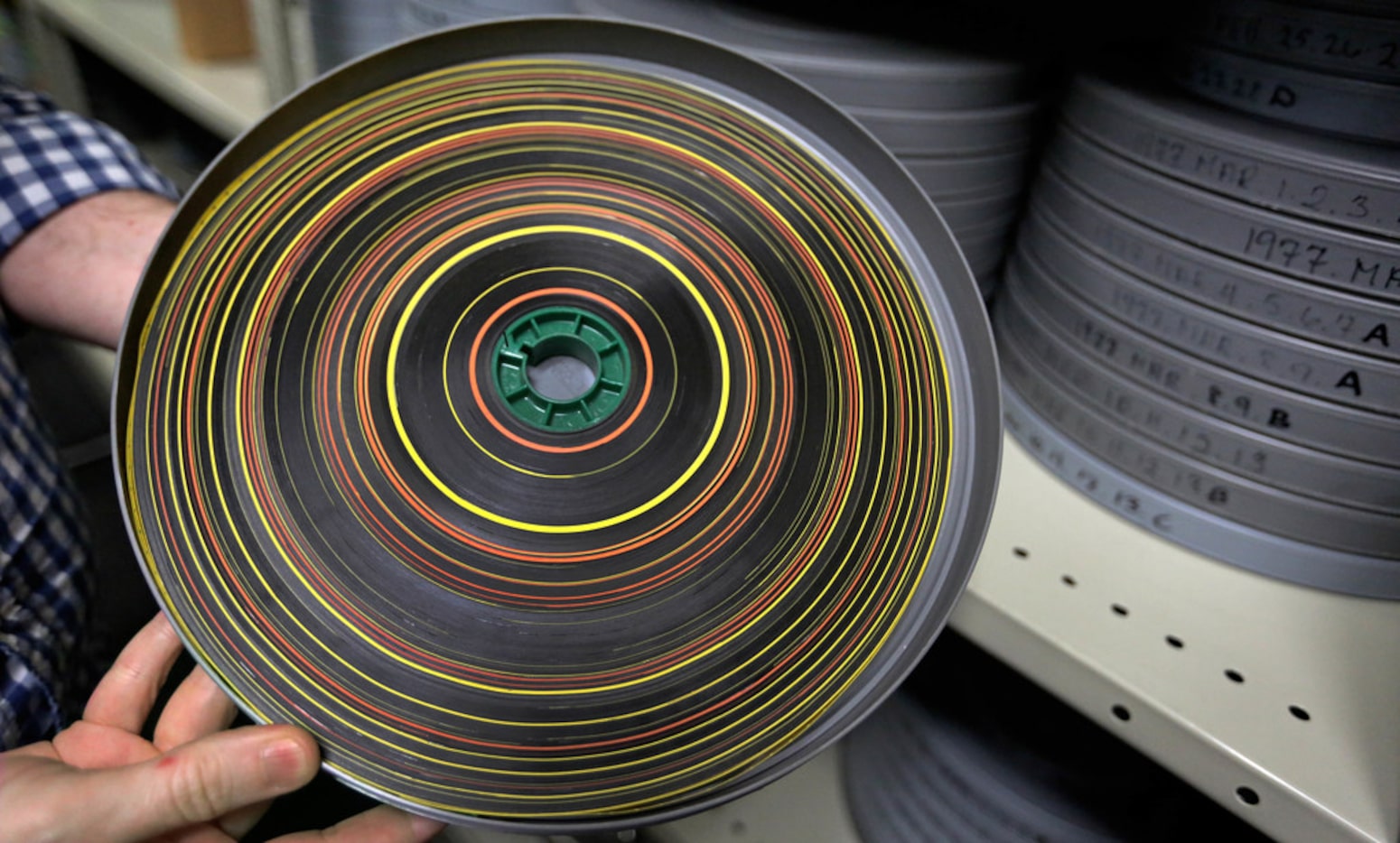 A look at one of the newsreels stored at the SMU film archives