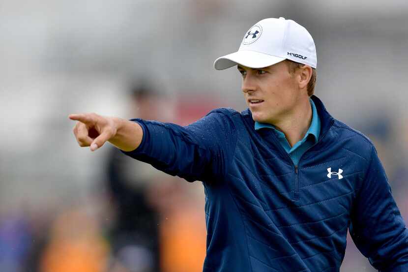 SOUTHPORT, ENGLAND - JULY 23:  Jordan Spieth of the United States celebrates an eagle on the...